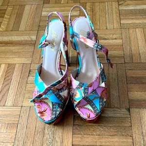 Liliana Heels - Baby Blue and pink